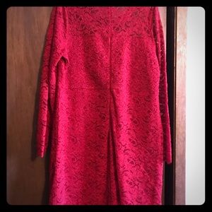 Red Lace Tulip Dress NWT